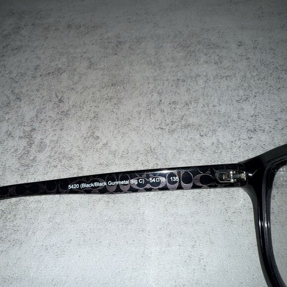 Coach HC 6095 Black Unisex Eyeglasses 54-16-135mm NEW - Picture 4 of 8